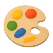 Art palette icon representing therapeutic coloring and relaxation