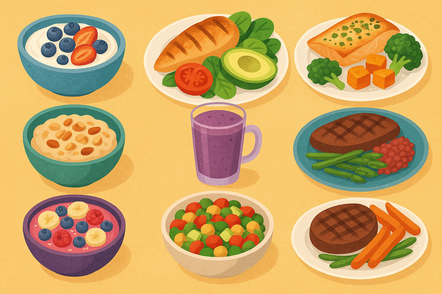 Mood-boosting high-protein meal ingredients and dishes for emotional recovery